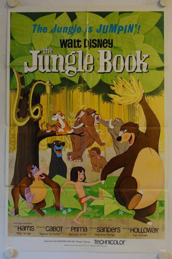 Walt Disneys Jungle Book original release US Onesheet movie poster